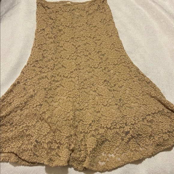 Icy Dresses & Skirts - Icy Tan Lace Skirt